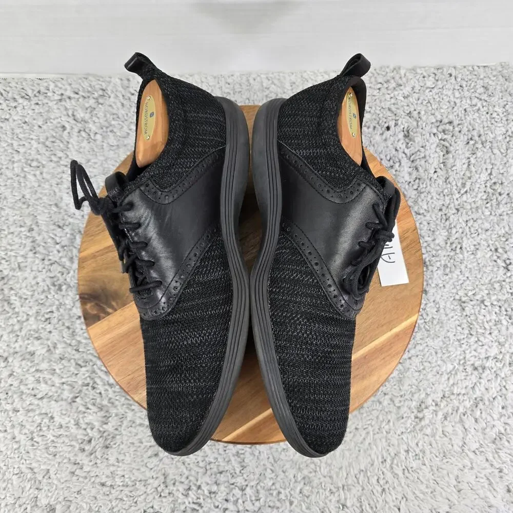Cole Haan Men 12M Grand Tour Knit Ox Black Casual Lifestyle Daily Oxford Sneaker